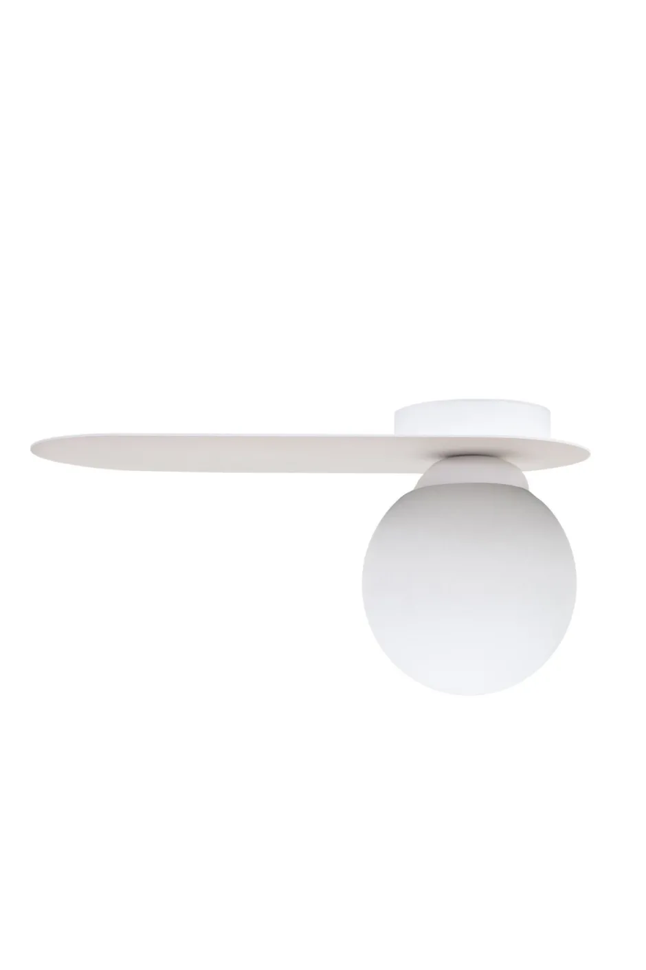 Belis Blendarme Deckenleuchte Glaskugel Weiß E27 H:22 cm< Flurlampen|Bürolampen