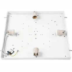 Wohnzimmerlampen|Glaslampen*Lamkur Blendarme Deckenleuchte Glas Holz Pinie E27 L:48 cm