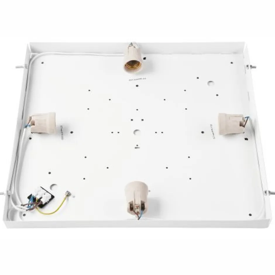 Wohnzimmerlampen|Glaslampen*Lamkur Blendarme Deckenleuchte Glas Holz Pinie E27 L:48 cm