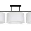 Wohnzimmerlampen|Stofflampen*Belis Blendarme Deckenleuchte Stoff Schwarz Weiß E27 3-flmg