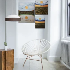 Belis Blendarme Hängelampe Stoff Schwarz Weiß E27 Ø45 cm< Hängelampen|Bürolampen