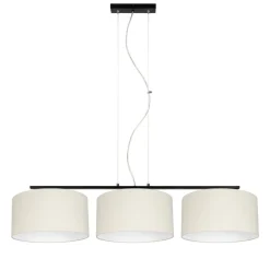 Belis Blendarme Hängelampe Stoff Schwarz Ecru E27 L:100 cm< Bürolampen|Wohnzimmerlampen