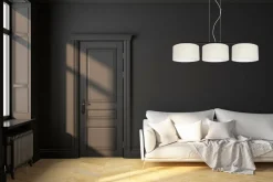 Belis Blendarme Hängelampe Stoff Schwarz Ecru E27 L:100 cm< Bürolampen|Wohnzimmerlampen