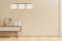 Belis Blendarme Hängelampe Stoff Schwarz Ecru E27 L:100 cm< Bürolampen|Wohnzimmerlampen