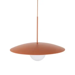 Bürolampen|Schlafzimmer Lampen*TK Lighting Blendarme Hängelampe Ziegelrot Metall Glas E27 Ø65 cm