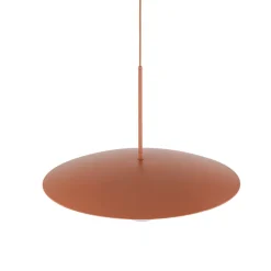 Bürolampen|Schlafzimmer Lampen*TK Lighting Blendarme Hängelampe Ziegelrot Metall Glas E27 Ø65 cm