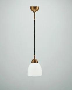 Hängelampen|Bürolampen*Berliner Messingleuchten Blendarme Hängeleuchte Berliner Messing Glas E27 Ø15 cm