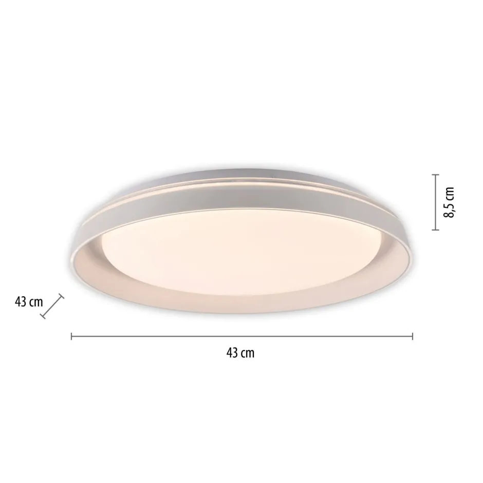 Just Light Blendarme LED Deckenlampe Weiß Ø43 cm 2630 lm dimmbar< Deckenleuchten|Flurlampen