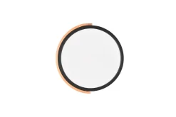 Flurlampen|Bürolampen*Trio Reality Blendarme LED Deckenlampe Holz rund Ø31,5 cm Schwarz