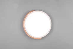 Flurlampen|Bürolampen*Trio Reality Blendarme LED Deckenlampe Holz rund Ø31,5 cm 20 W Weiß