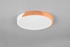 Flurlampen|Bürolampen*Trio Reality Blendarme LED Deckenlampe Holz rund Ø31,5 cm 20 W Weiß