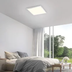 Paul Neuhaus Blendarme LED Deckenlampe in Chrom L:45 cm IP44 dimmbar< Deckenleuchten|Flurlampen