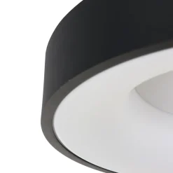 Deckenleuchten|Led Lampen*Steinhauer Blendarme LED Deckenleuchte Schwarz Weiß Ø30 cm rund