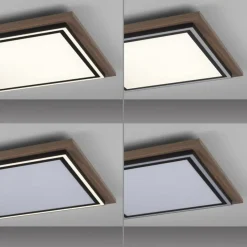 Paul Neuhaus Blendarme LED Deckenleuchte dimmbar Holz B:53,4 cm 44 W< Deckenleuchten|Flurlampen