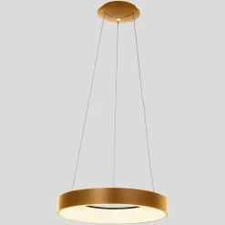 Steinhauer Blendarme LED Pendelleuchte in Gold Weiß Ø48 cm rund< Hängelampen|Led Lampen