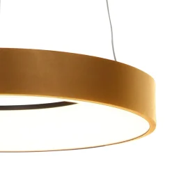 Steinhauer Blendarme LED Pendelleuchte in Gold Weiß Ø48 cm rund< Hängelampen|Led Lampen