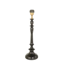 Steinhauer Blendarme Nachttischlampe in Schwarz Gold E27 65 cm< Tischlampen|Schlafzimmer Lampen