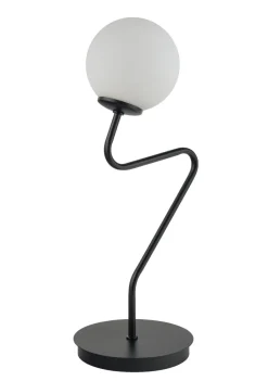 Tischlampen|Kugellampen*Sigma Blendarme Nachttischlampe Glaskugel Metall E27 H:42 cm