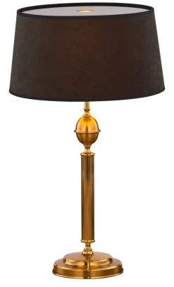 Jupiter Blendarme Nachttischleuchte Stoff Echt-Messing E27 60 cm< Tischlampen|Schlafzimmer Lampen