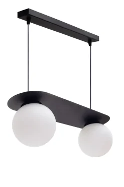 Belis Blendarme Pendelleuchte Glaskugeln E27 2-flmg Schwarz< Hängelampen|Bürolampen