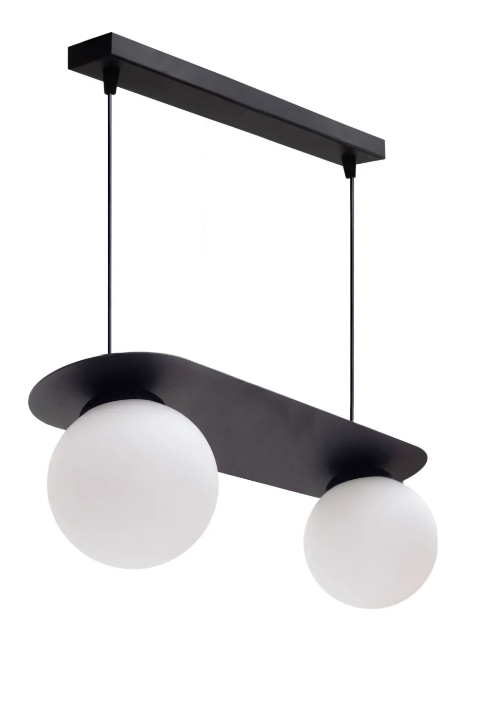 Belis Blendarme Pendelleuchte Glaskugeln E27 2-flmg Schwarz< Hängelampen|Bürolampen