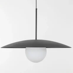 TK Lighting Blendarme Pendelleuchte Schwarz Metall Glas E27 Ø65 cm< Hängelampen|Bürolampen