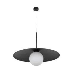 TK Lighting Blendarme Pendelleuchte Schwarz Metall Glas E27 Ø65 cm< Hängelampen|Bürolampen