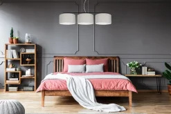 Belis Blendarme Pendelleuchte Stoff Schwarz Grau E27 L:100 cm< Bürolampen|Wohnzimmerlampen