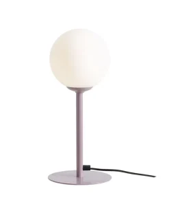 Tischlampen|Metall Lampen*ALDEX Blendarme Tischleuchte Metall Lila 35 cm E14 Glas Kugel