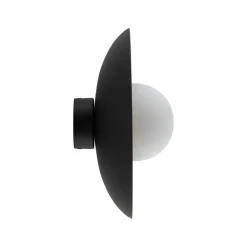 TK Lighting Blendarme Wandlampe Schwarz Metall Glas G9 Ø28 cm< Wandleuchten|Flurlampen