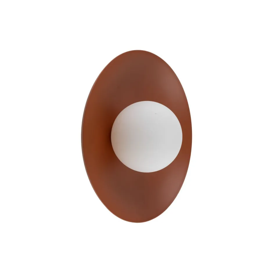 Wandleuchten|Flurlampen*TK Lighting Blendarme Wandleuchte Ziegelrot Metall Glas G9 Ø28 cm