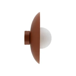 Wandleuchten|Flurlampen*TK Lighting Blendarme Wandleuchte Ziegelrot Metall Glas G9 Ø28 cm