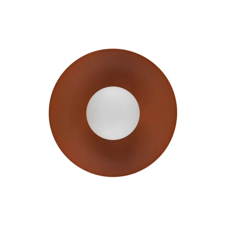 Wandleuchten|Flurlampen*TK Lighting Blendarme Wandleuchte Ziegelrot Metall Glas G9 Ø28 cm