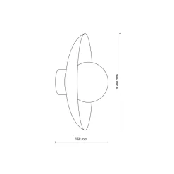 Wandleuchten|Flurlampen*TK Lighting Blendarme Wandleuchte Ziegelrot Metall Glas G9 Ø28 cm