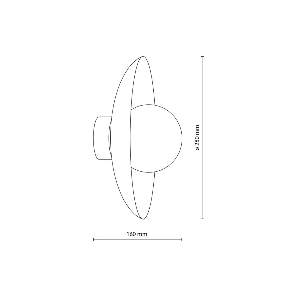 Wandleuchten|Flurlampen*TK Lighting Blendarme Wandleuchte Ziegelrot Metall Glas G9 Ø28 cm