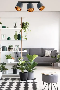 Belis Blendarmer Deckenstrahler Stoff E27 90 cm verstellbar< Spots|Flurlampen