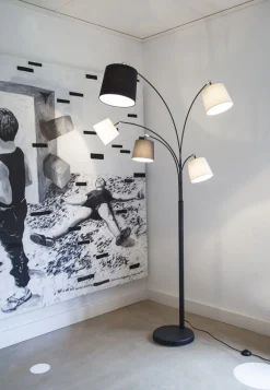 Wohnzimmerlampen|Stofflampen*By Rydéns Bodenleuchte groß 200 cm 5-flammig E14 verstellbar