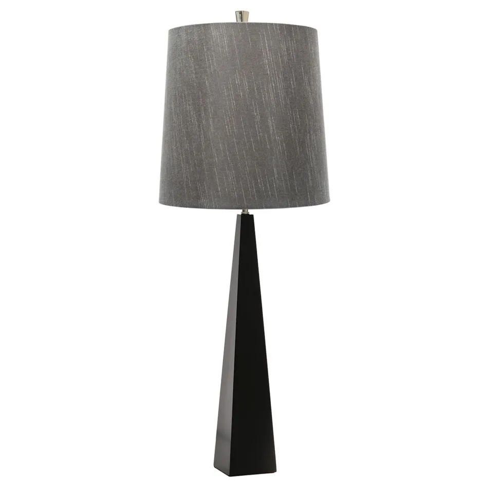 Elstead Bodenleuchte Wohnzimmer Schwarz Grau 79cm hoch< Stofflampen|Designerlampen