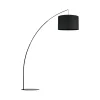 TK Lighting Bogenleuchte Schwarz Metall Stoff 245 cm hoch XXL E27< Stofflampen|Moderne Lampen