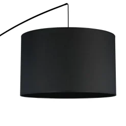 TK Lighting Bogenleuchte Schwarz Metall Stoff 245 cm hoch XXL E27< Stofflampen|Moderne Lampen