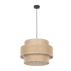 TK Lighting Boho Hängelampe Jute Ø 50 cm rund E27 wohnlich GREET< Hängelampen|Esszimmer Lampen