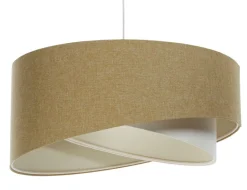 BPS Koncept Boho Hängelampe Stoff Beige Creme E27 rund Ø 50 cm Modern< Bürolampen|Schlafzimmer Lampen