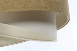 BPS Koncept Boho Hängelampe Stoff Beige Creme E27 rund Ø 50 cm Modern< Bürolampen|Schlafzimmer Lampen
