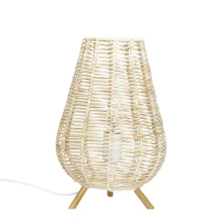 Easylight Boho Tischlampe Korb Geflecht 34,5cm dekorativ NATHYE< Moderne Lampen|Tischlampen