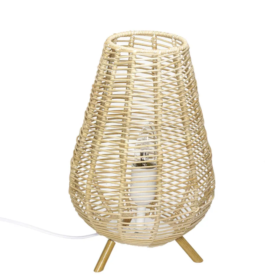 Easylight Boho Tischlampe Korb Geflecht 34,5cm dekorativ NATHYE< Moderne Lampen|Tischlampen