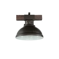 Luminex Braune Wandleuchte Echt Holz Metall Made in EU E27< Wandleuchten|Esszimmer Lampen