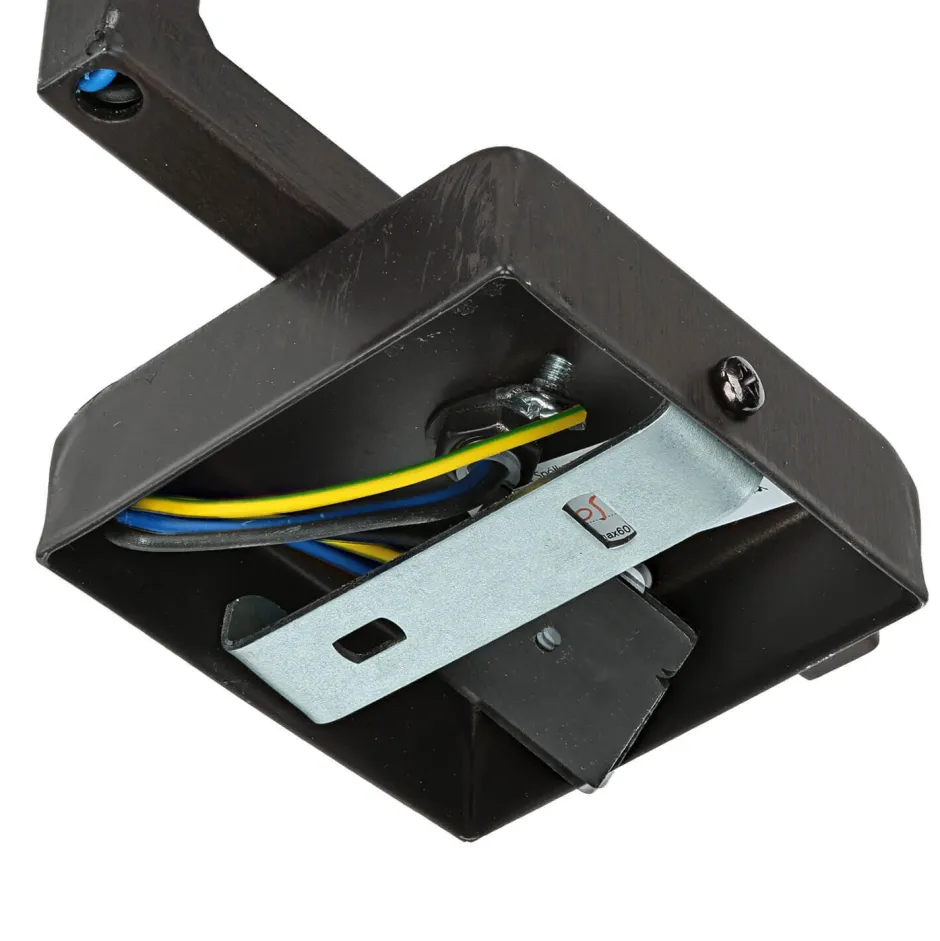 Luminex Braune Wandleuchte Echt Holz Metall Made in EU E27< Wandleuchten|Esszimmer Lampen