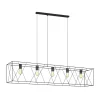 Luminex Breite Drahtgestell Hängeleuchte FRAME in Schwarz 5-flmg< Hängelampen|Esszimmer Lampen