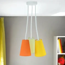 Kinderzimmerlampen|Kinderlampen*Easylight Bunte Deckenlampe 3-flmg Orange Gelb Grün flexibel