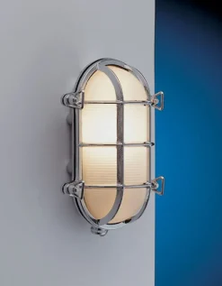 Außenleuchten Antik|Außenleuchten Messing*Laura Suardi Chrom Wandlampe LED aus Messing IP54 Maritim außen